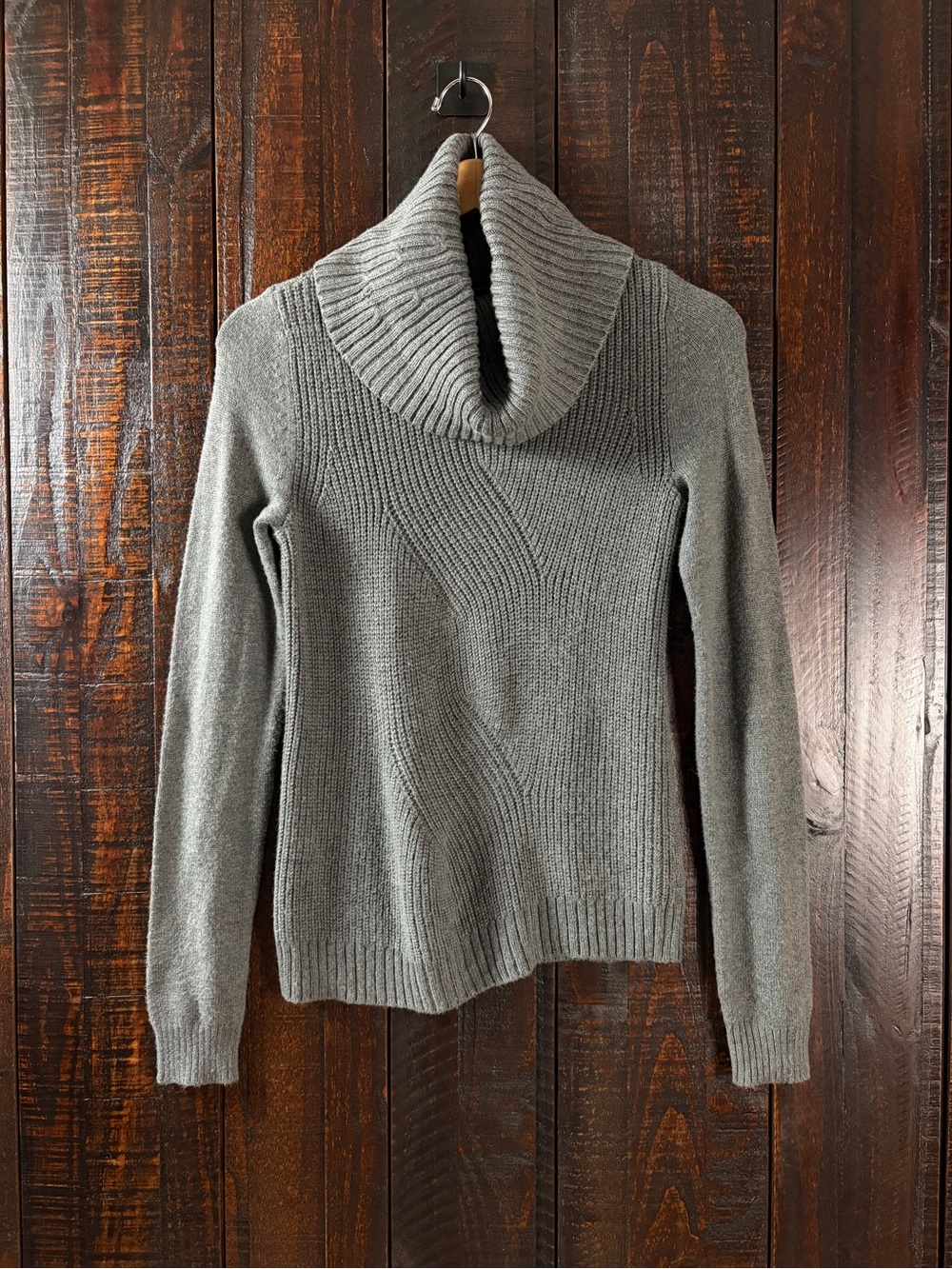 GAP Very Soft Cowl Neck Gray Sweater XS